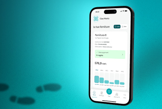 Impronte che vanno verso un telefono