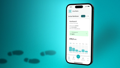 Impronte che vanno verso un telefono