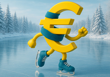 Euro pattina sul ghiaccio