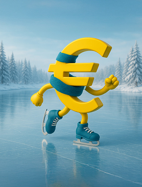 Euro pattina sul ghiaccio