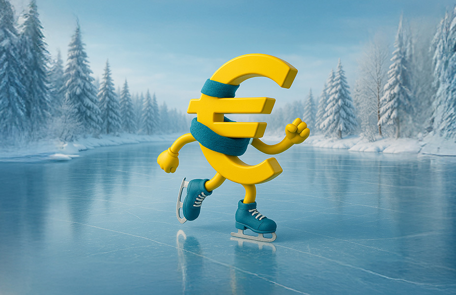 Euro pattina sul ghiaccio