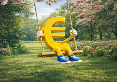 Euro sull'altalena