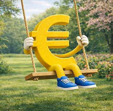 Euro sull'altalena
