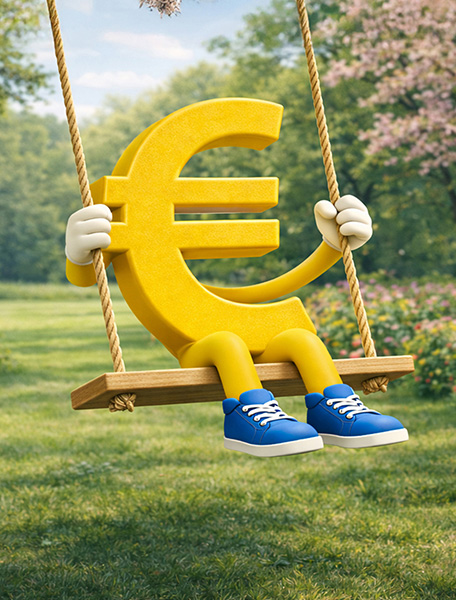 Euro sull'altalena