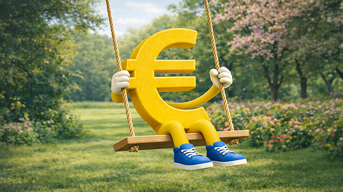 Euro sull'altalena