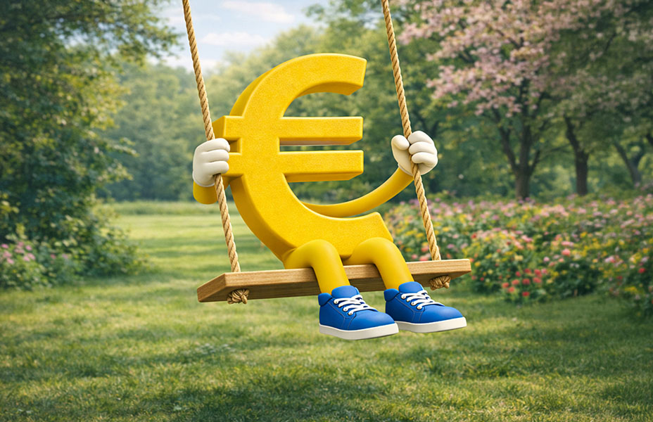 Euro sull'altalena